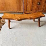 Brutalist wooden bench