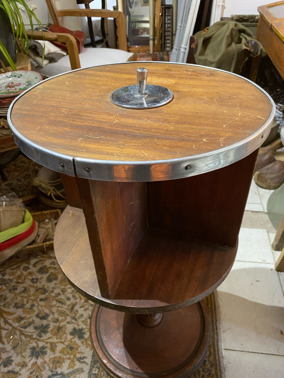 Vintage rotating 1950s bookcase