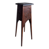 Sellette porte-plante en bois sculpté Art nouveau, circa 1910