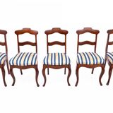 Five antique chairs, Northern Europe, around 1890. After renovation.