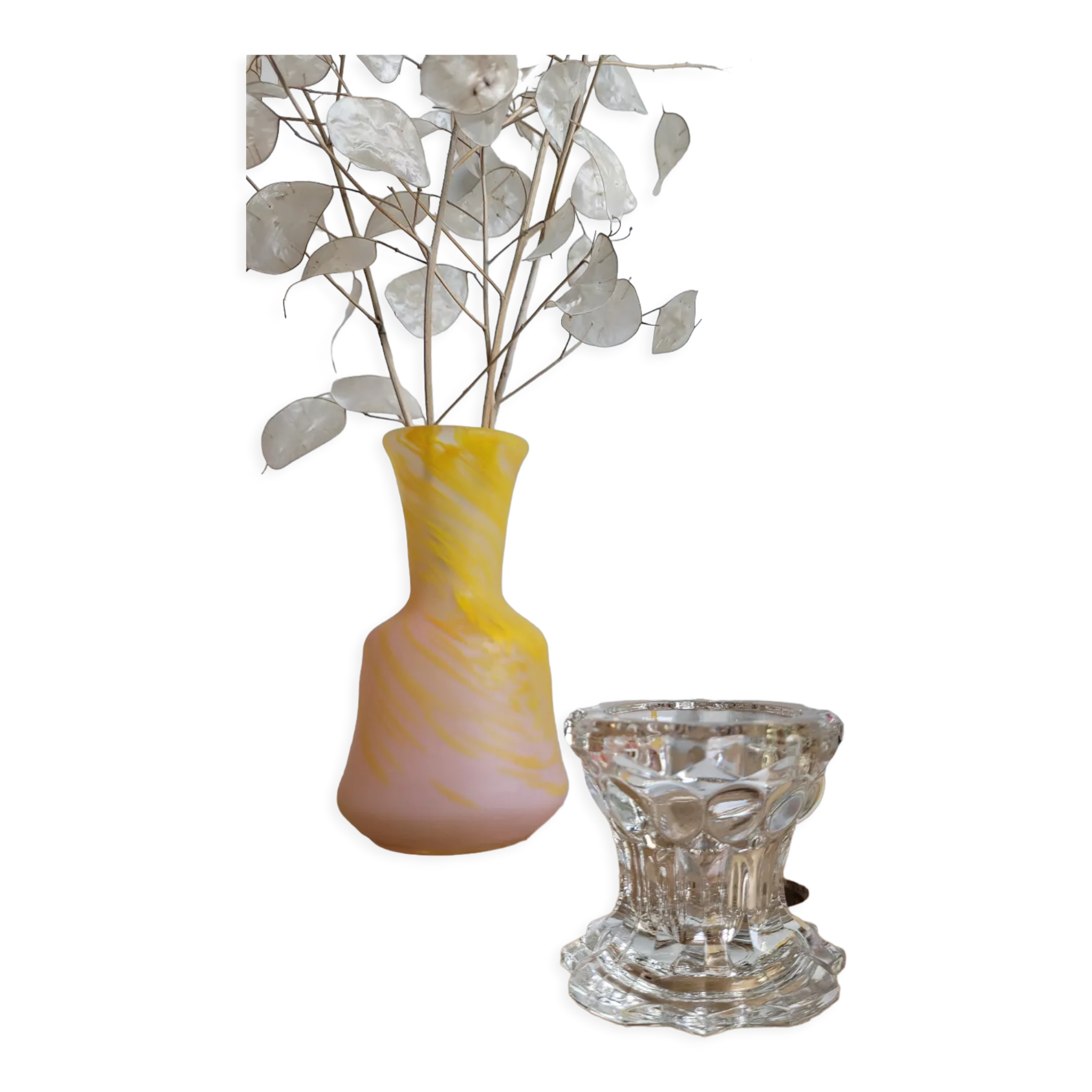 Low chandelier in Reims glass