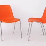 12 Stacking Chairs Vintage 1970s, Germany
