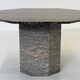 Table à manger octogonale vintage en granit, pierre naturelle