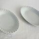 Set of 2 Haviland twisted white porcelain dishes Limoges