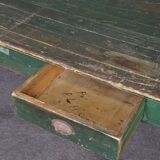 Farm dining table in pastry French green pine