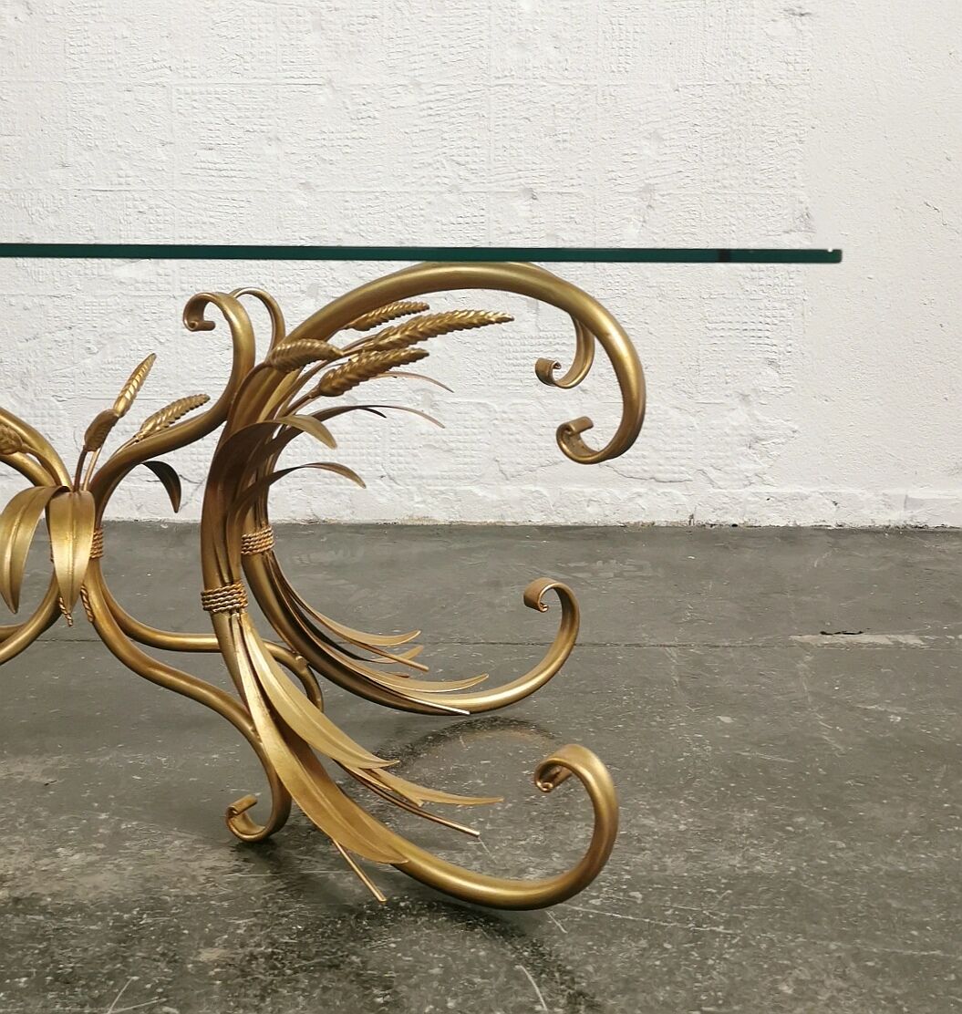 Golden coffee table "wheat cob", 1970