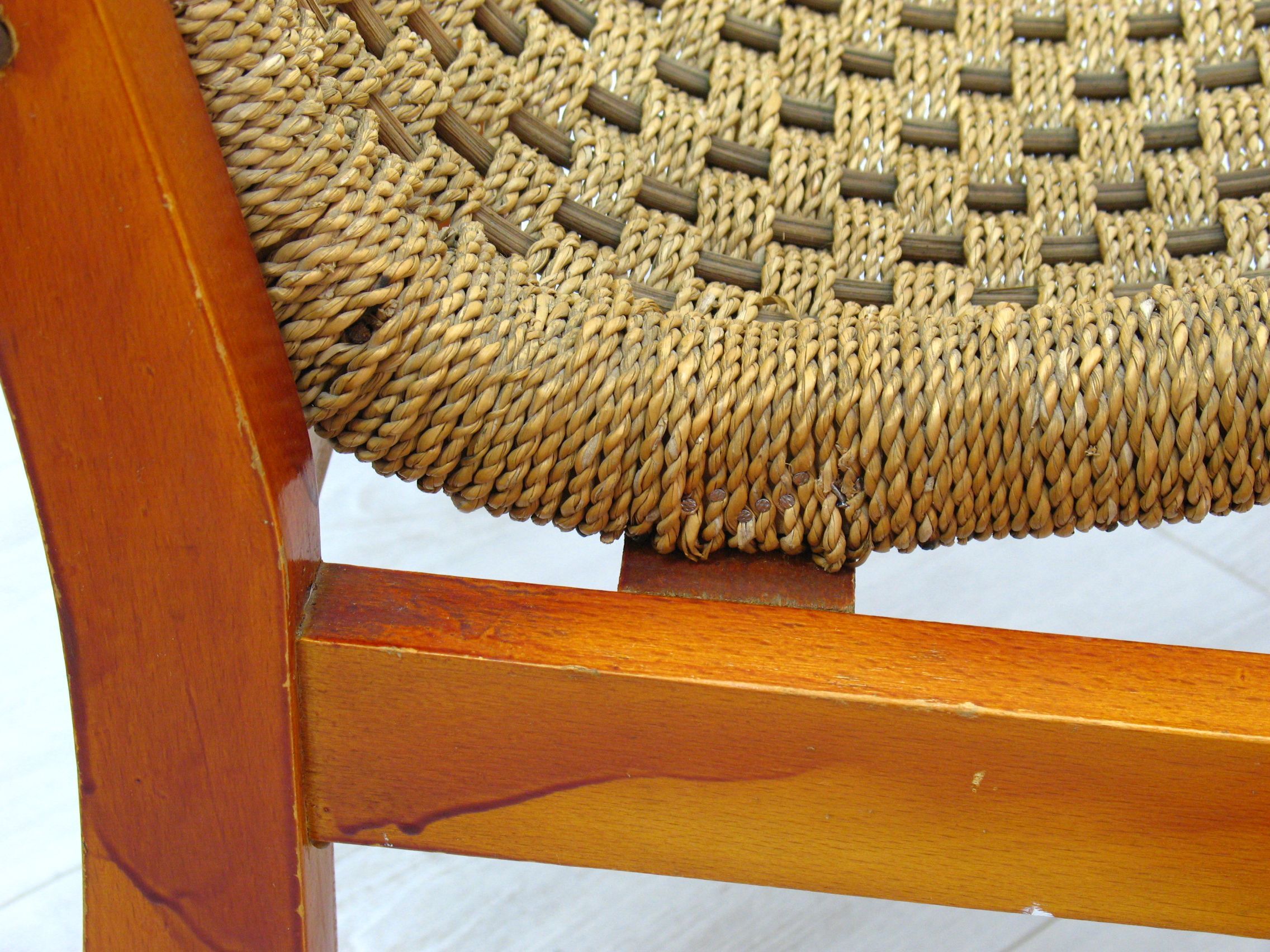 Chaises en corde vintage, 1970
