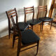 Series of four Scandinavian ash chairs
