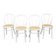Chaises No. 18 Blanches par Michael Thonet, Set de 4