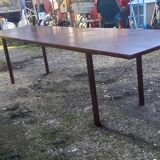 Industrial iron and wood table