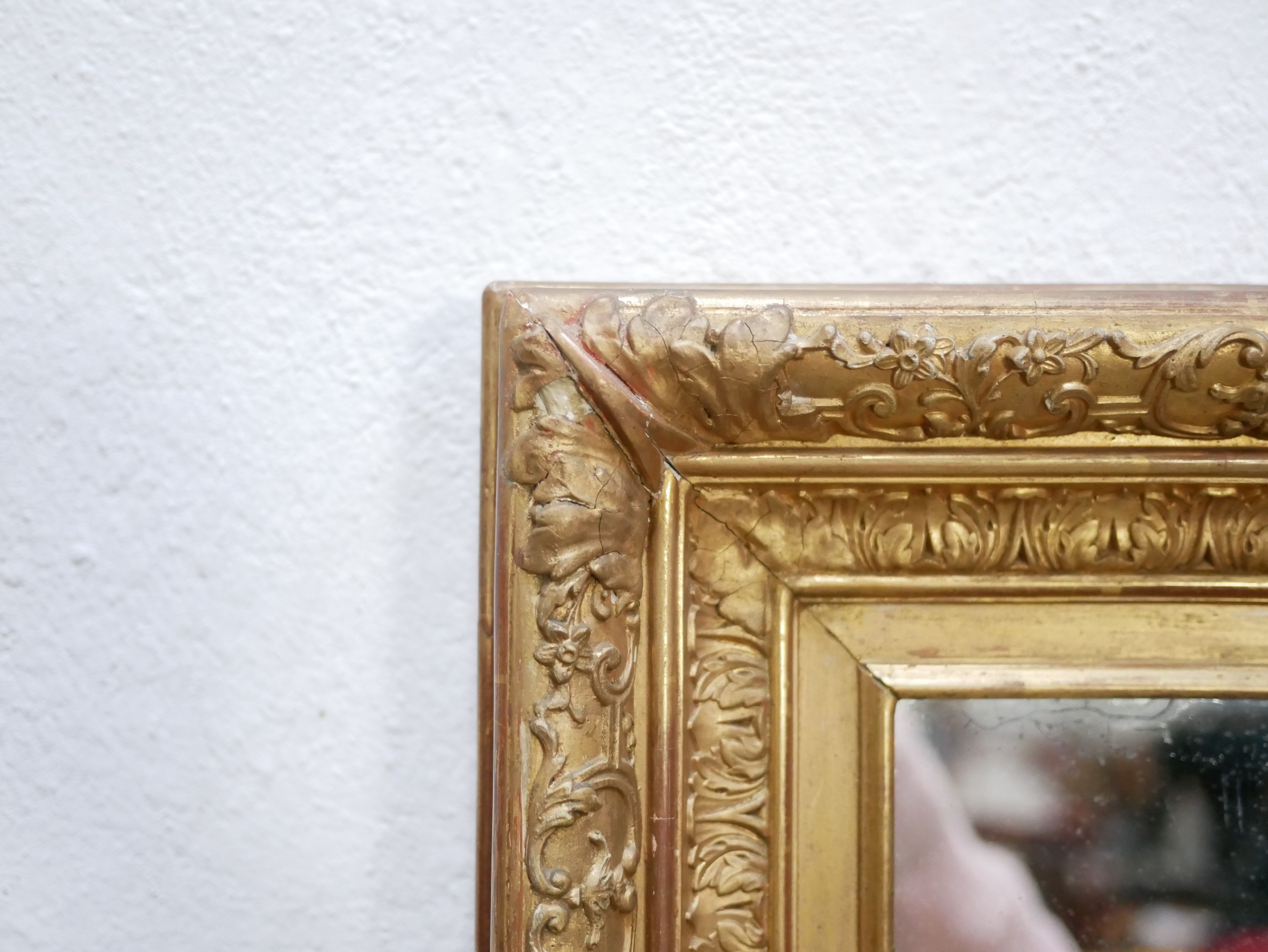 Old rectangular mirror Napoleon III 153cm x 107cm