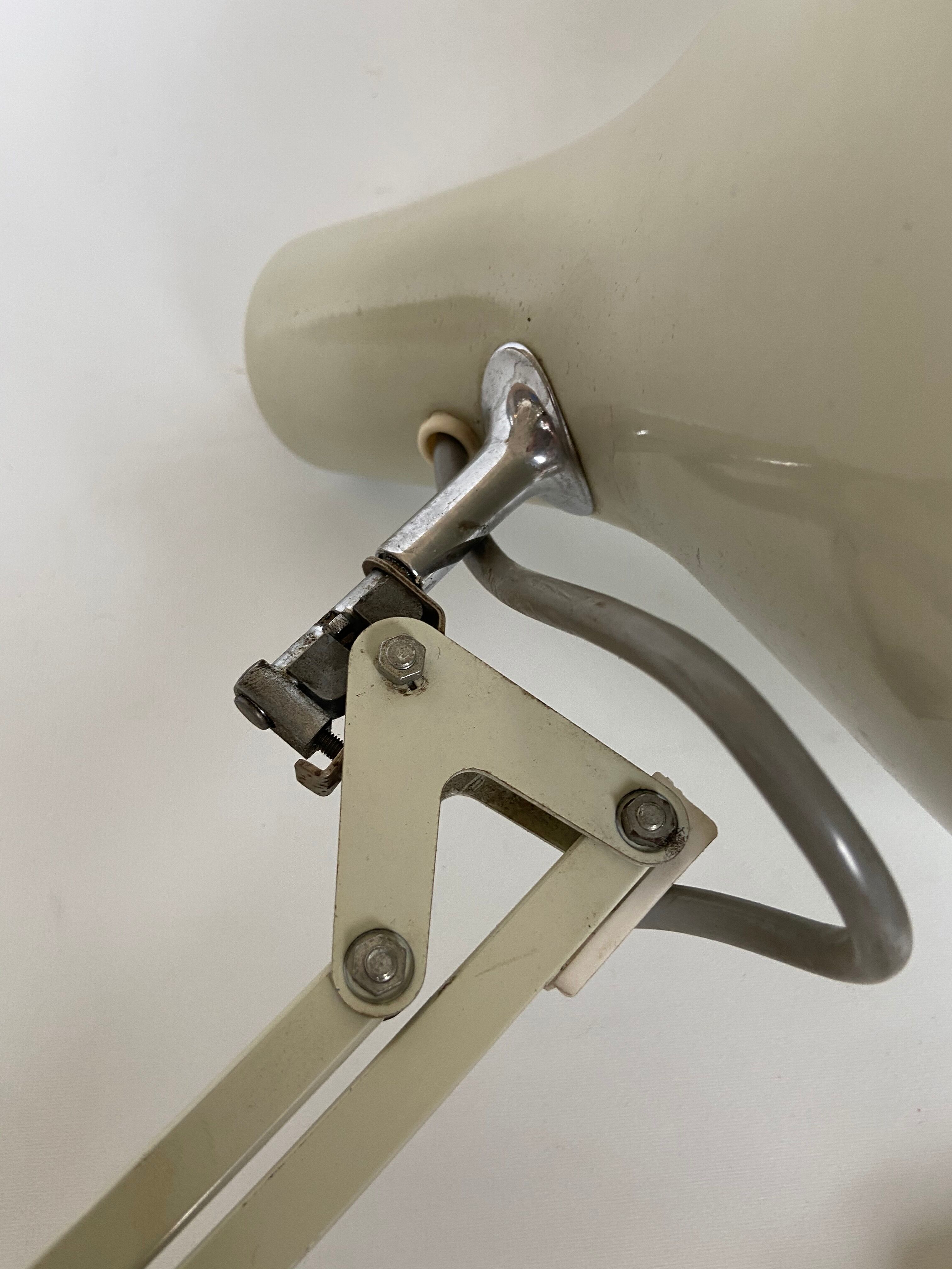 Luxo grey metal articulated lamp