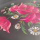 Authentic Longwy dish Black enamels poppy decoration Louis Valenti 1960