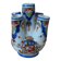 Old small flower vase, Rouen earthenware, hand-painted, miniature vase