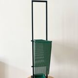 Vintage Green and black Metal Umbrella Stand, Rockabilly Style, 1950s