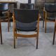 Set of 6 Scandinavian armchairs in leather and rosewood by Gondo Gravesen for Atelier Bondo Gravesen Snedkerier 1960s.