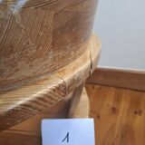 Pair of old pine armchairs