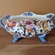 Important ceramic planter from Gien, Peonies model, 1980.