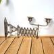 Extendable wall candle holder