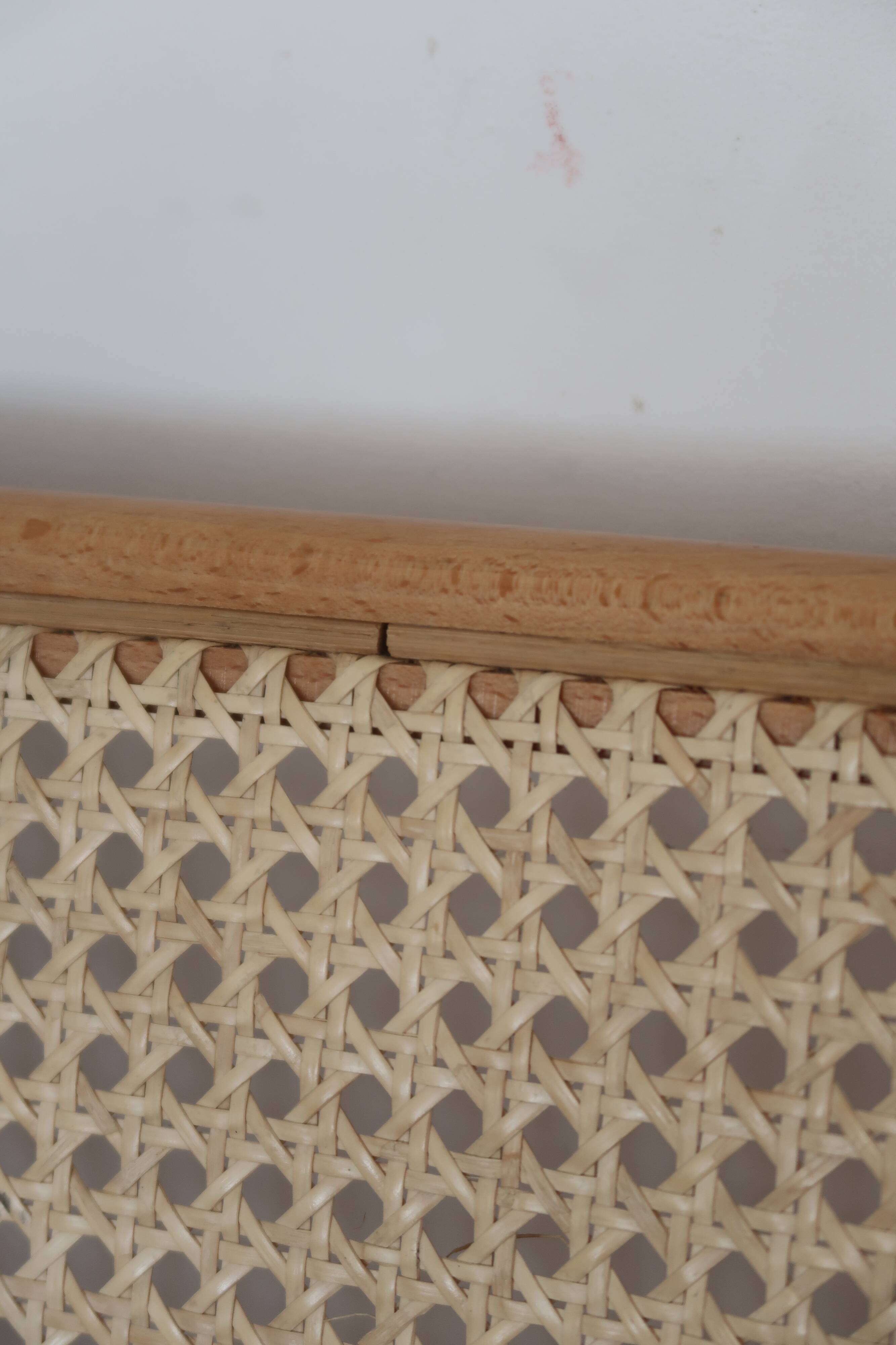 4 chairs cannage and chrome