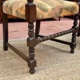 Suite de 4 chaises et 2 fauteuils anglais XIXème en chêne