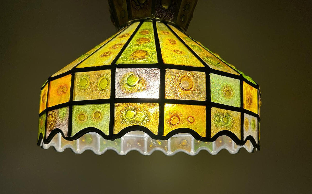 Felipe Delfinger for Feders. Brutalist ceiling lamp/ceiling light by Felipe Delfinger for Feders, 1970s.