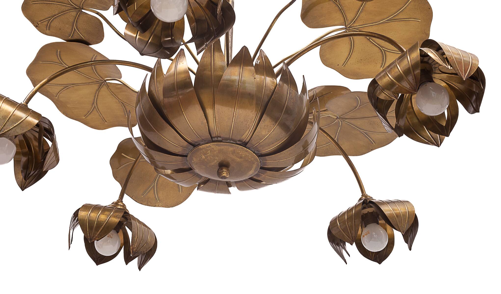 Lustre nénuphar 10 feux Maison Jansen