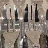 10 silver-plated cake forks by Christofle, Marly pattern