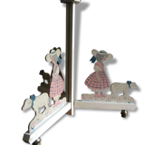 Rare children's room Art Deco style Bonnichon Bonton Bonpoint nursery chandelier