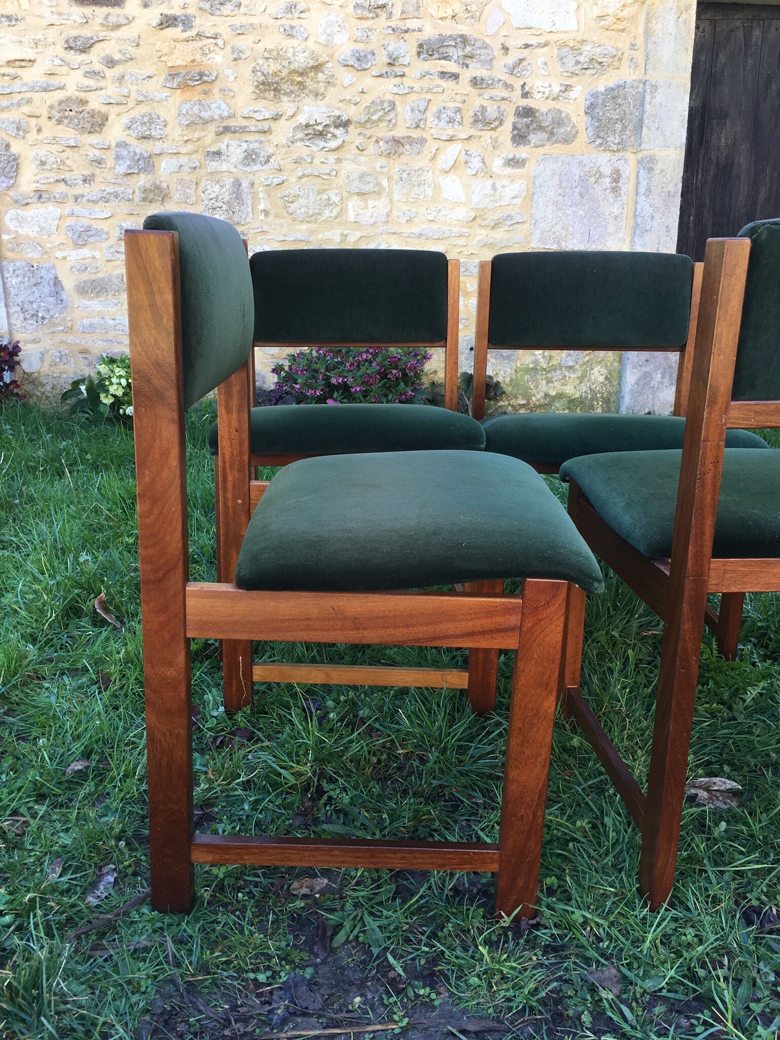 Four chairs with swivel back