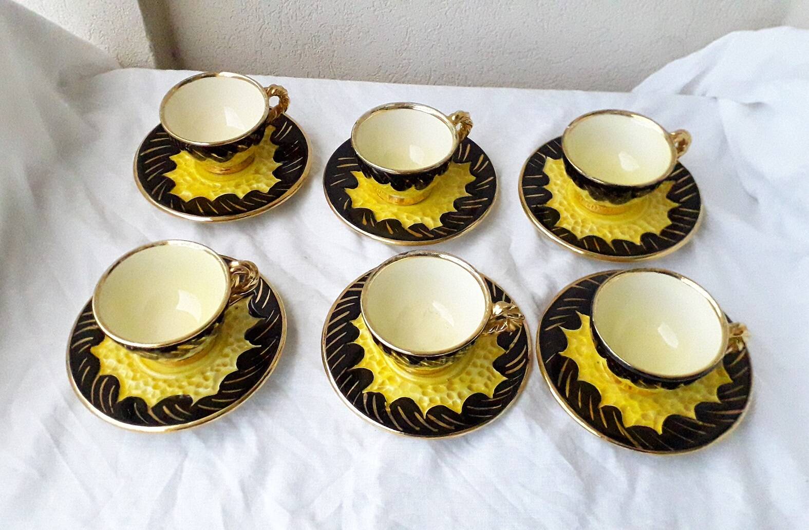 Bicoloured coffee cups Vallauris