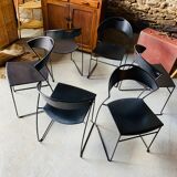 6 Baleri chairs, model Juliette - 1987 - Italy