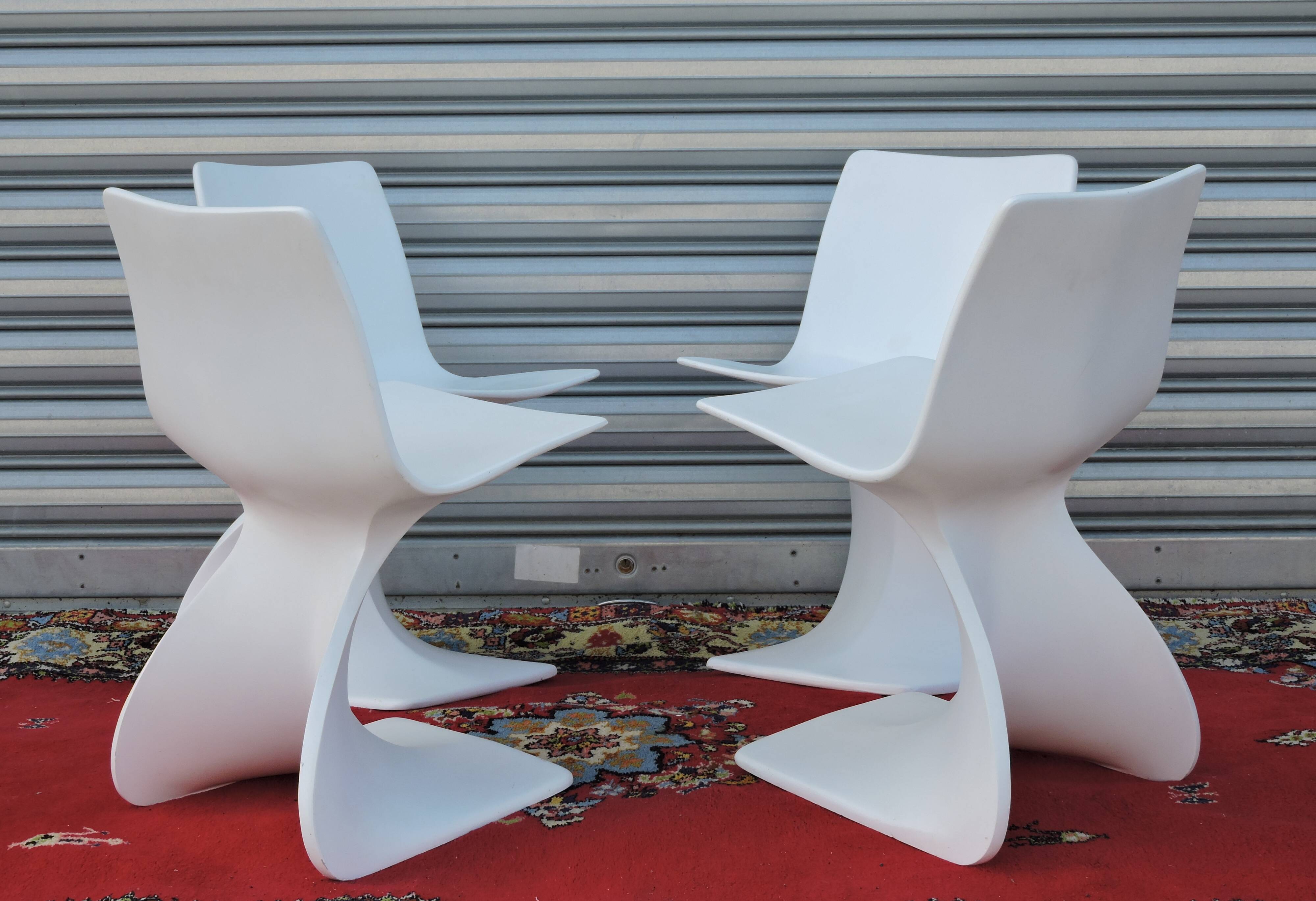 Set of four chairs " Naila " by Christian Adam. Edition Newform