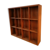 12-locker box presentation frame, teak, 1960