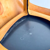 Paire de fauteuils Cab 413 par Mario Bellini en cuir beige patiné, Cassina