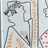 Lithograph "Flamenco Dancers", Jean Cocteau