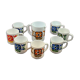 Pitcher and mugs mobil vintage 70s lot of 8 pieces