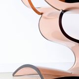 Vintage smoked plexiglass sculptural chair by Michel Dumas, 1970.