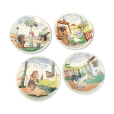 4 Talking plates illustrated by Benjamin Rabier