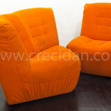 Orange sofa 70'