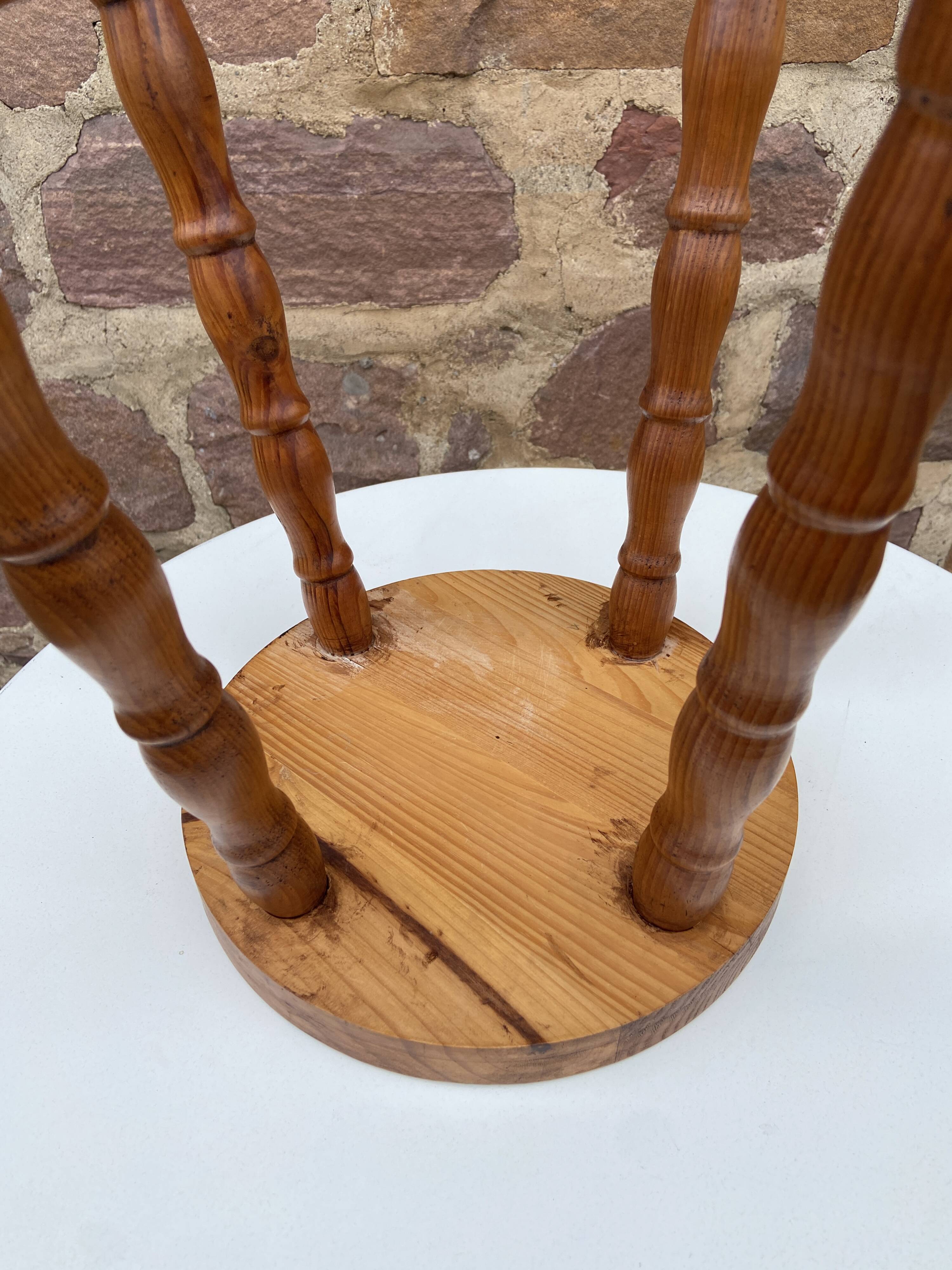 Vintage pine fir stool
