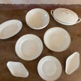 White service part with platinum edging