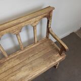 Patinated church pew
