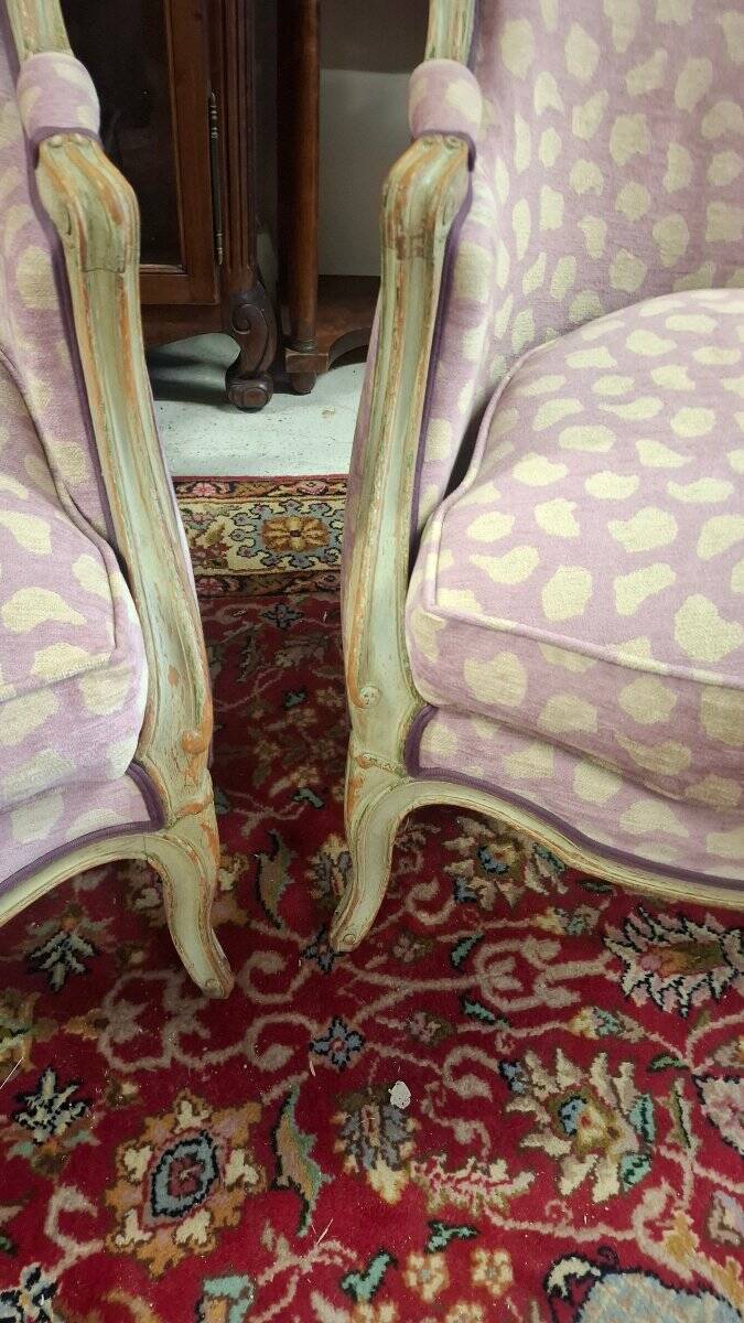 Paire de bergères de style Louis XV