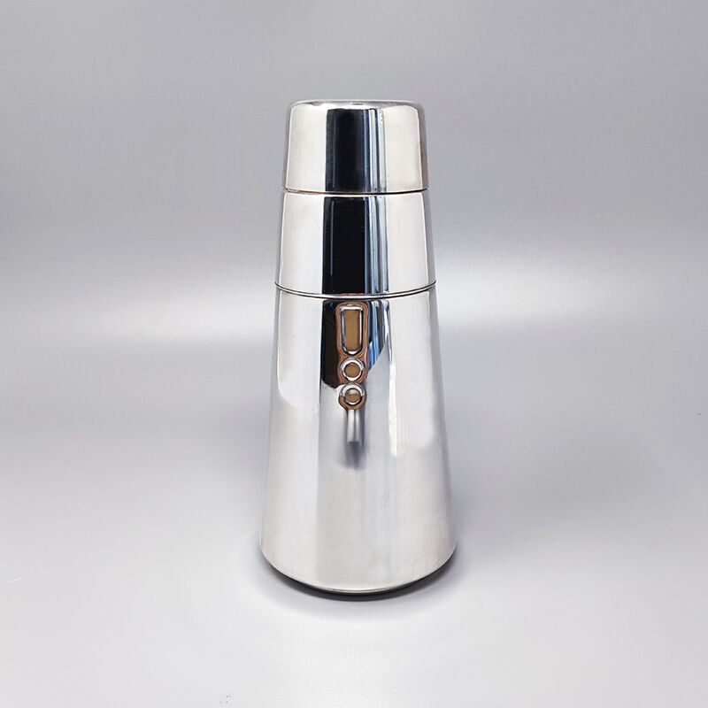1960s astonishing cocktail shaker in silver plated by Laras, made in Italy