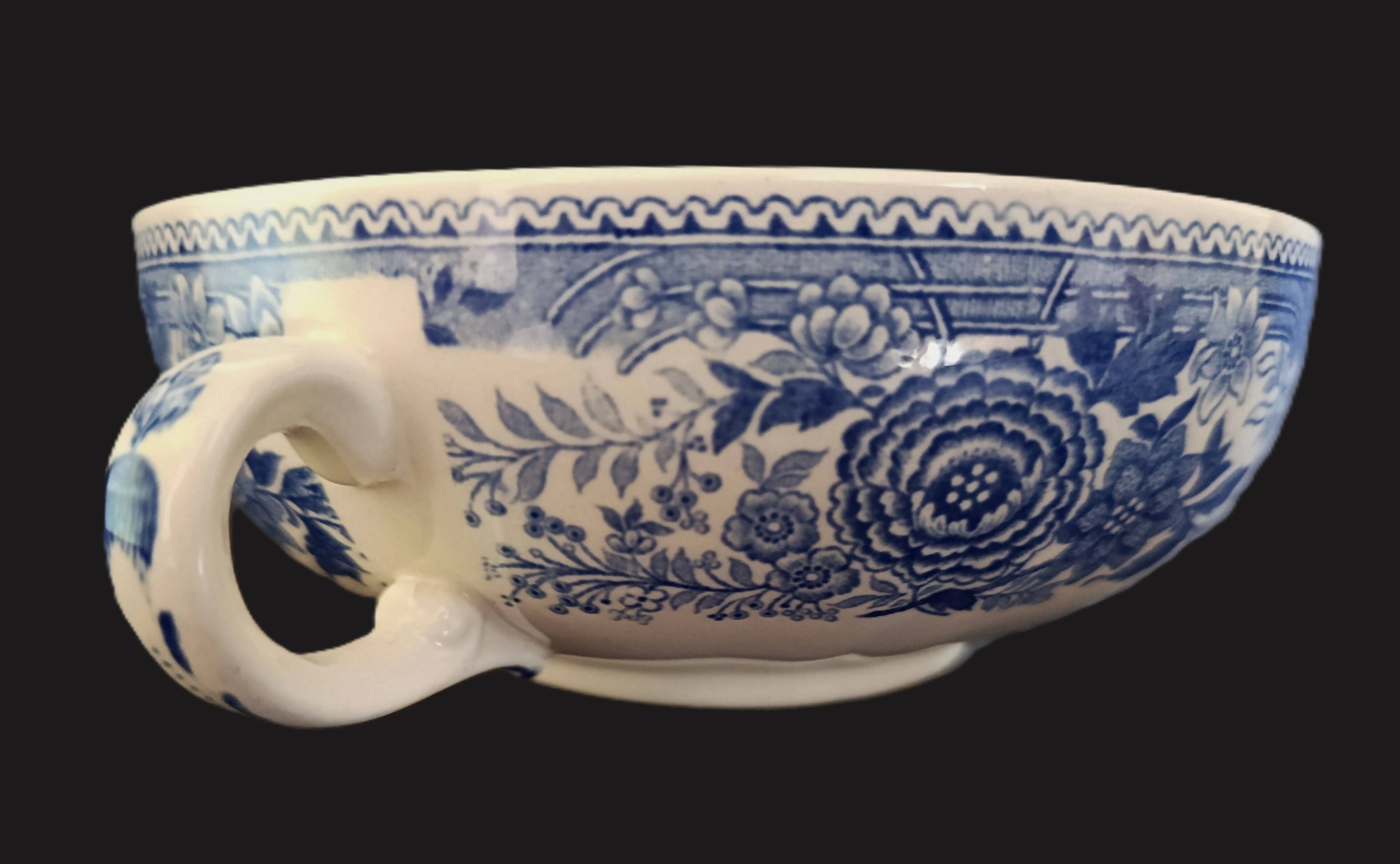 Set of 6 ceramic soup bowls by Villeroy & Boch, Burgenland model.