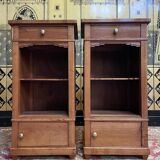 Pair of Art Deco bedside tables in the Louis Philippe style