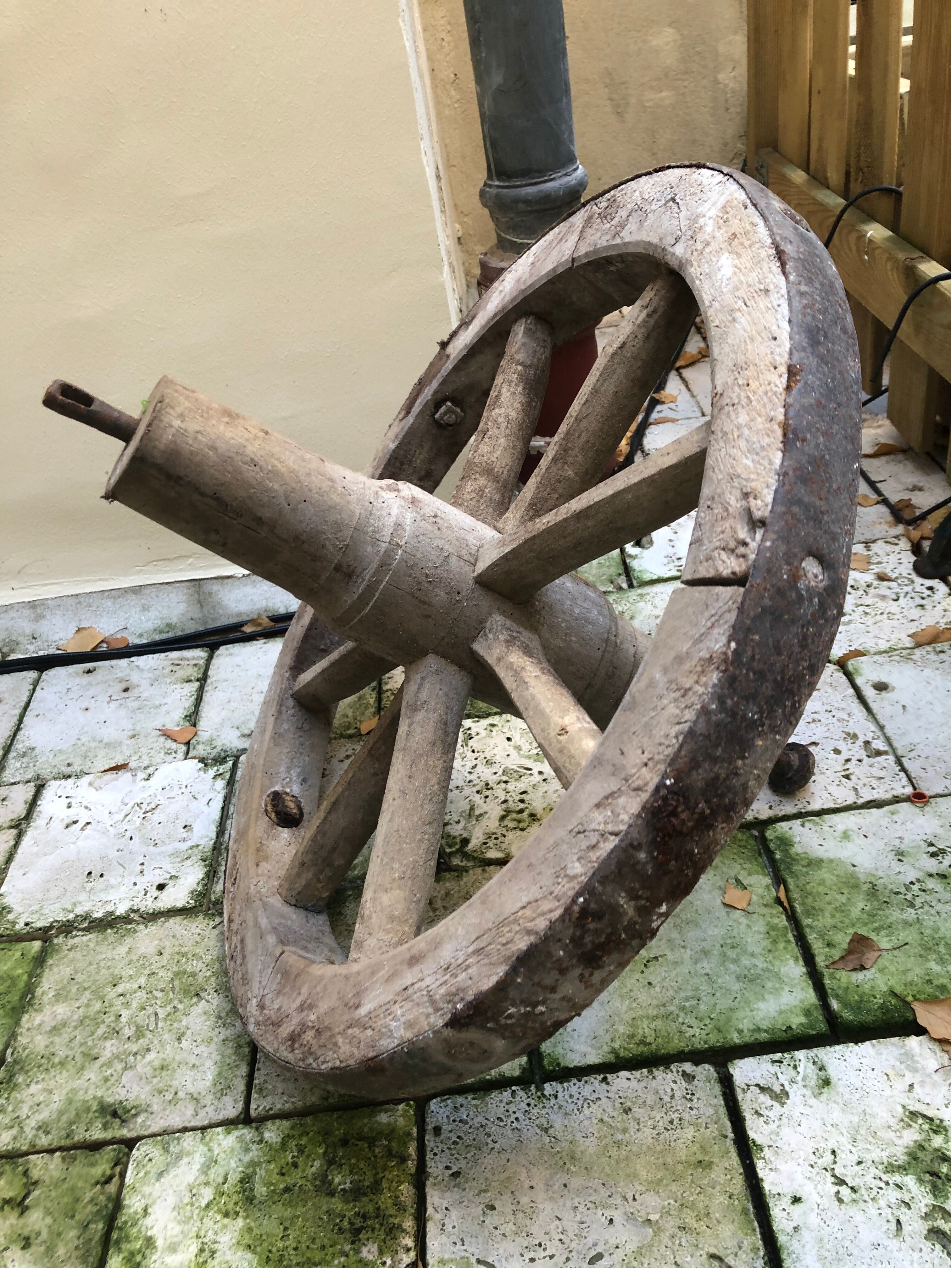 Wheelbarrow old wood and iron