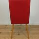 Vintage Steiner 60s chair, red, wood