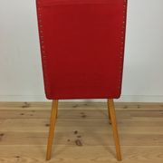 Chaise Steiner vintage années 60 rouge bois